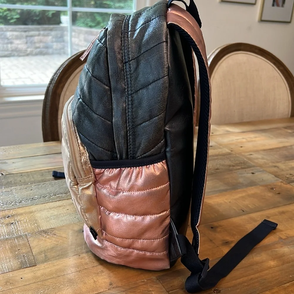 Gap kids blue gold pink metallic backpack. EUC weathered look travel vacation